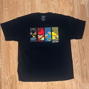 Fifth Sun Black Angry Birds Graphic Tee